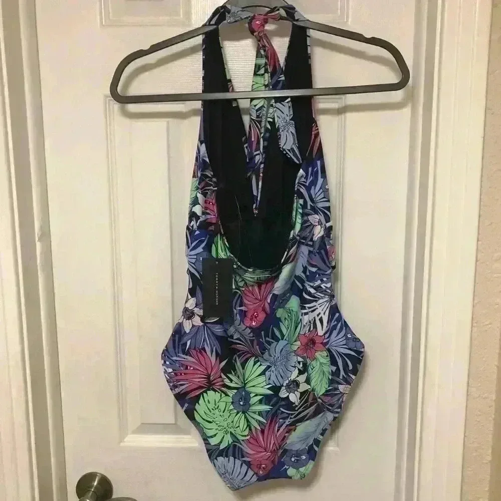 Tommy Hilfiger Women's Halter One Piece Swimsuit